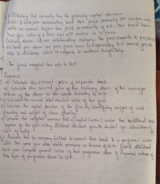 Blabeny d curienly hos the ollouhg coptel shruchre Debl:400 c0 ouolelanding bend that pays annuolly 9 cou pon rake with an a
