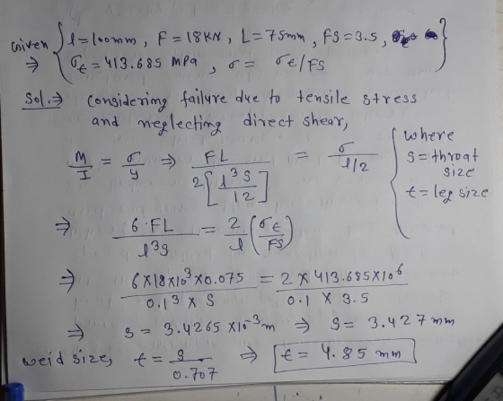 Sale Considenny Iailyre dre to tensile g千ress and m tecting dhect sheaY, where 12th yo qt S12C 23 う 6.FL.-2 133 0.1 3 x S 0.7
