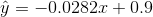 =0.0282r +0.9