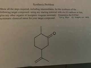 Synthesis Problem Show all the steps required, including intermediates, for the synthesis of the following target compound, u