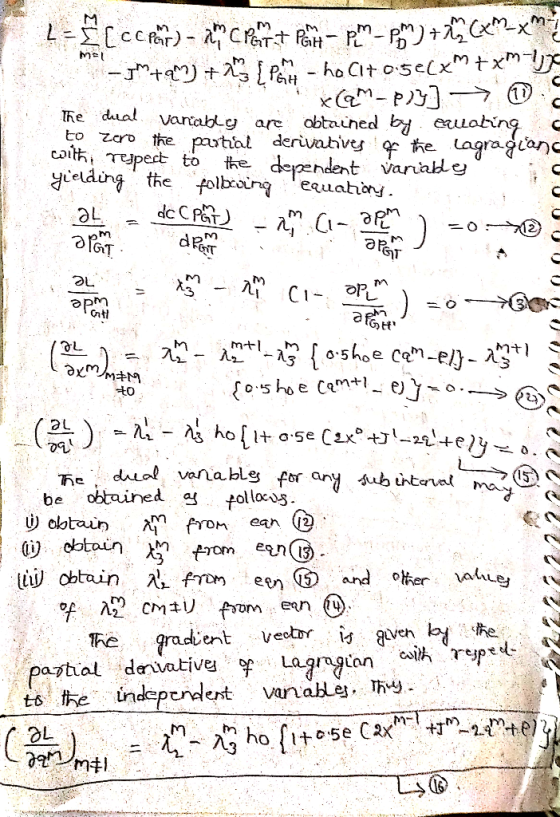 M -CcC)-Ct ) + 2 C- ho Cit oseCxtx Mel daual obtaihed beuobing The Vantabe are the partial derivatives the lagralanc to zaro