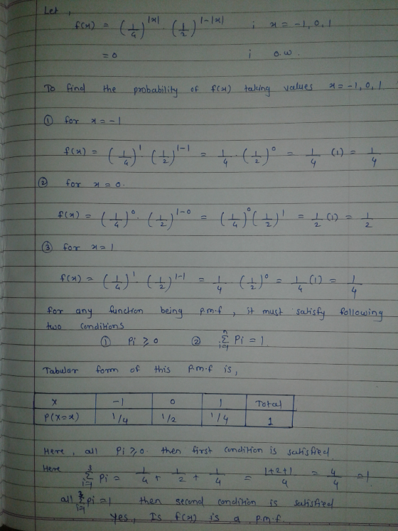1지 for) To find the probability of fca) for fu) l- 1 0 S1) 거 2 2. for any Cuncton being emi -t must-Saidy-following- tso Cond