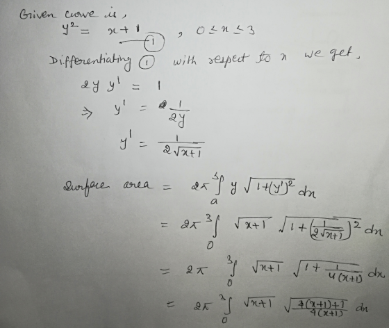 Given Cuswe i On3 get We Differunhatng with seipect to 21 y i 2Vxt Bunface aea V Xt dn + 1 2 7 ch 1)41 dr