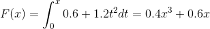 F(x) 0.6 1.2t dt 0.43 0.6