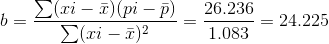 Σ(ri-i)(pi-P) 26236 24225 108 = 24.225