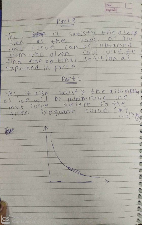 Date Page No. hee it satisfy the aSSump of iso oplaine d Cost Curveto soutton a slope the Curue tram the qinen find the ad ti