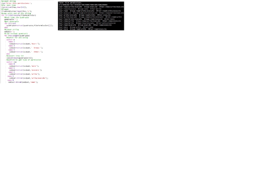 5205100280065 User res writefevecute Group execute Otheriresd writerexecute Useriresd Groupreadrite/execute otherireadite exe