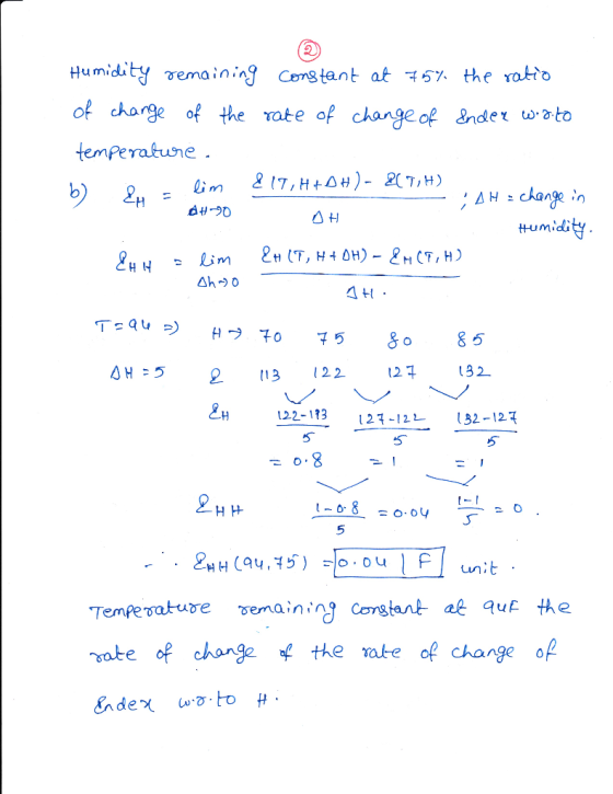 2 Humidity verna ining cnstant at 국5% the ratio of chargef the vote of changecf ender to temperatune ΔΗ Humidi tI 2 3 122 2 1