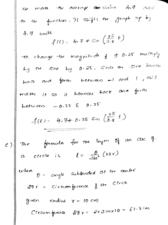 2 I1 3.& rn change.tte ma1h.d. Š 士0.25 ma ( kps mand it so it bounces hack ona úortり 4.74 0.35 Sin Caf t) イ(f). mula -for t