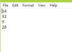 File Edit Format View Help h4 92 28