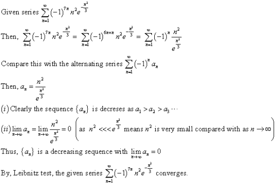 2(-1) Given series e ro 6x+ Then, 2-) (-1) e -1 Compare this with the alternating series -l Then, a (1 Clearly the sequence