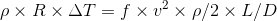 px R x AT = f x x p/2 x L/D