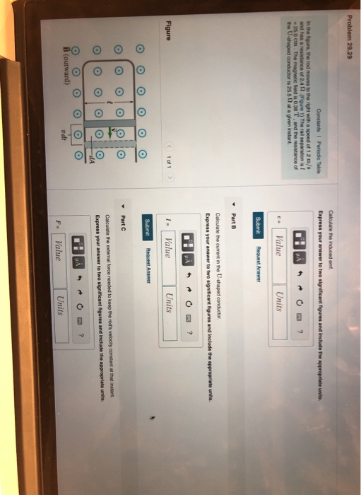 Problem 29.29 Calculate the induced em Constants I Periodic Table Express your answer to two significant figures and include