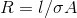 R=l /\sigma A
