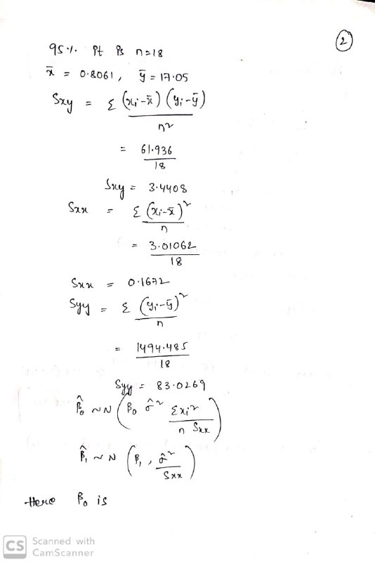 2 0.8061 , y ะ เจ.05 = 61.936 Sny ะ 3.YYOS = 3.0106 Sy 83 0169 is -Here Scanned with CamScanner