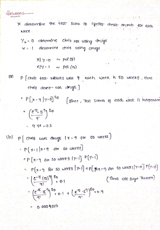 Solution:- X cletemine the test Score yclrst chrisE aumb tor each weer chris not using chvgs chis using gruqs Y,O cletermíne