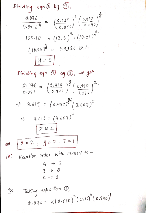 Dividing ean0by 0.07 4.9x10 iss.10 (12.5) - (10.25) (10.25) 0.992c 0.410 2 Dividing e1 ① by®, we get 0.970 1 0.02 ! ラ 3.61g