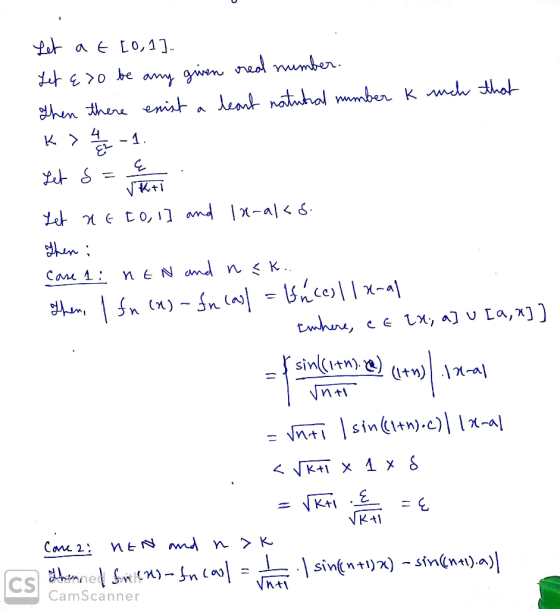 a E Lo,1]- L >0 be amy en el mber leont natuhal mmber k md thot then thene enist 4 K - 1. Let n O, 1 and -al< 6 nくK Canu n EN