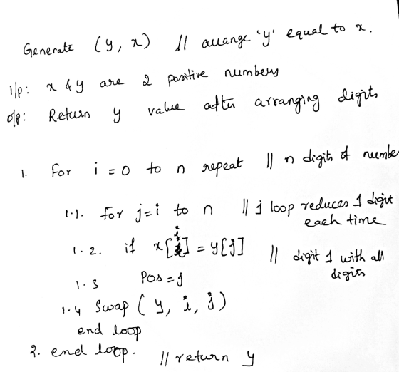 auane y equal to x vau datrangn for i=o to eaeh time Pob end Loop