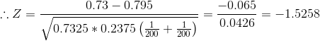 -0.065 = 0.0426 0.73 0.795 ー-1.5258 V/0.7325 * 0.2375 (2, + 2页) 200 200