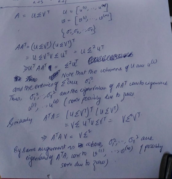 1t3 nt A = UEVT 9 AA1- (UEND(uEV) EVTVEUT uuT Note that the olumns uau ul o cigentalue y AAl cou to cigenveh amd the ertwis y