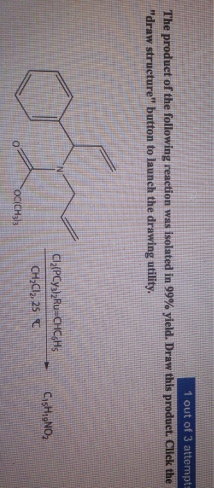 The product of the following reaction was isolated