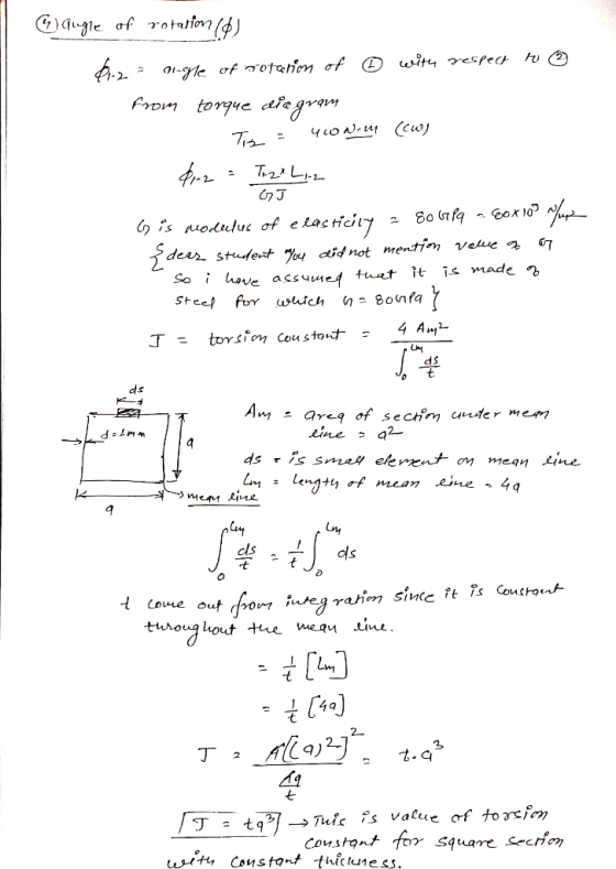qule af rotation N-gle of otehom of O wity respec From torgue diegra YLON.u cw) T is uoddue of dear student o didnot mention