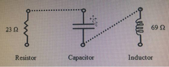 23 Ω 69 Ω 下 Resistor Capacitor Inductor
