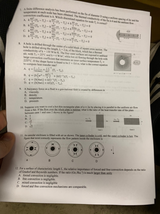 , A tite ditèrence analysis vestir coeficient is h. sis has been performed on the fin of diameter D using a uniform spacing o