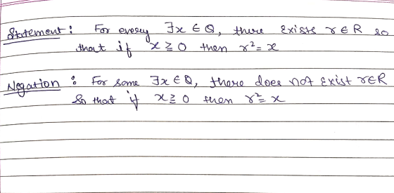 ement teve Jx éQ, the thot Algation thot Fors some 3x e Q, tharedoes notxist &eR - X WOVF