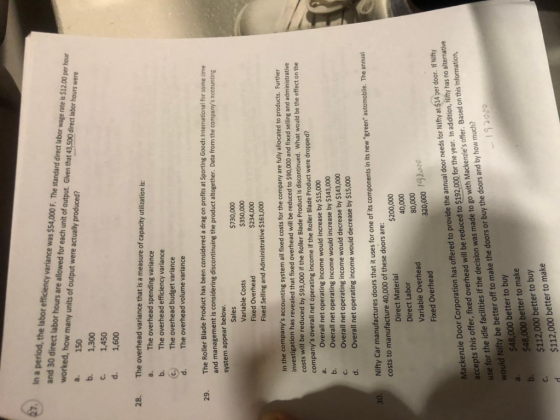 In a period, the labor efficiency variance was $54,000 F. The standard direct labor wage rate is $12.00 per hour and 30 direc