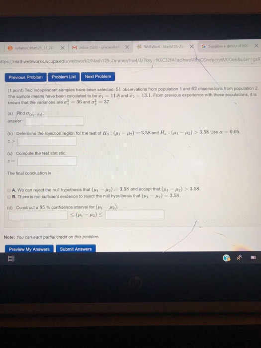 WelBWork: Math125-Zin X X M Inbox (523)-gracesalis G Suppose a group of 900 X syllabus Mat121 31,201 X ttps://mathwebworks.wc