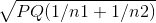 \sqrt{PQ(1/n1+1/n2)}