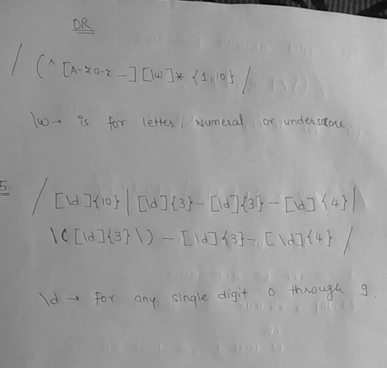 OR CAa- * 2o wIs for leter Numexal or unde selou 10Eld3)L dPor any Single digt o thaough 9 Lll