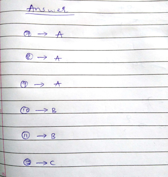 Answes A > B >C 15