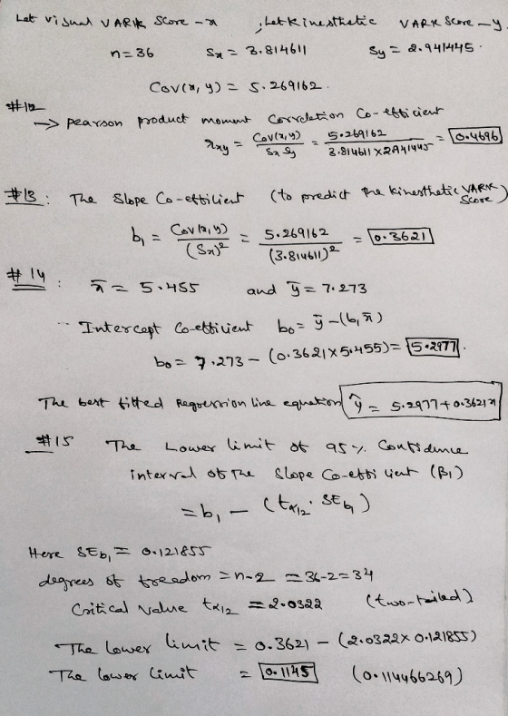 Lab vi ua V AR SCore - Latkinstkatie VARK SCre - n 36 S 3.814611 Su a.9414145 Cov(a, y) S269162 PearAon Product mommt C6rYdla
