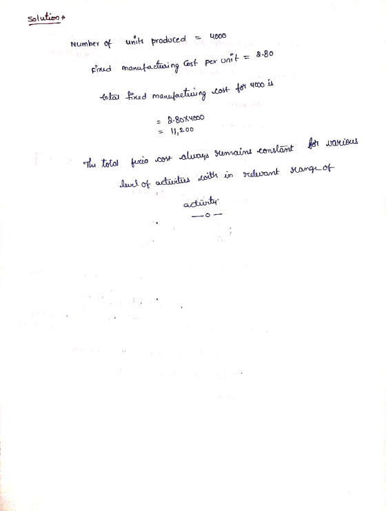 Solution* Number of uni prodoted4800 1,200 TL·total trio .cost alunga surv ainu eenwart kh Jariu acuity
