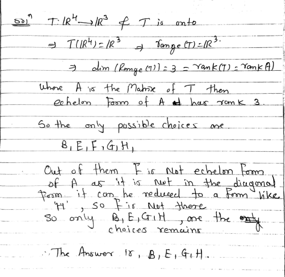 べon the anly possible it of A So on choices xemains The Answer ir, B,E,G