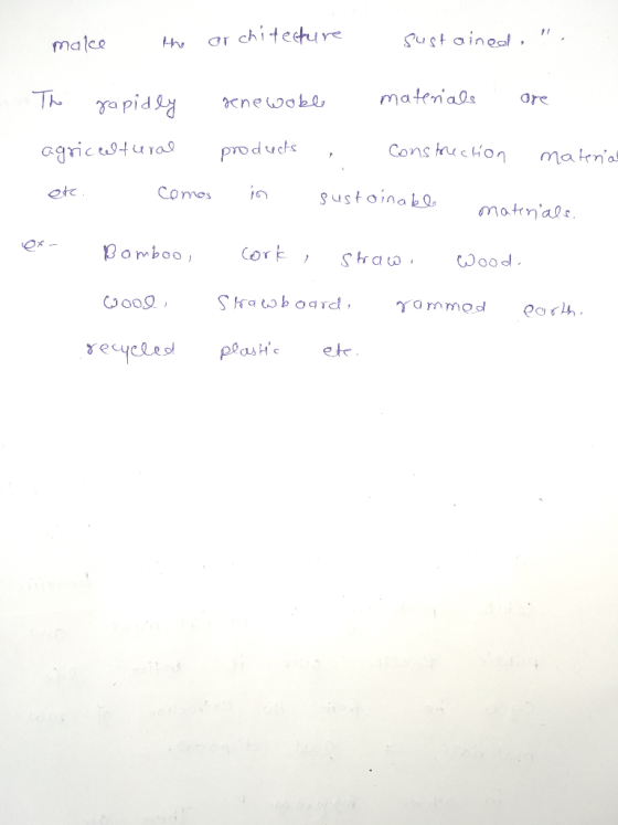 chiteeture ustaine. malce matenials Th Ore ga pidy newobl products Cons huchon cgricuturas Makna Comos SustoinaQ matnals. B