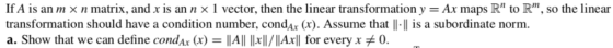 IA is an m x n matrix, and x is an n x 1 vector, then the linear transformation У-Ax maps Rn to Rm, so the linear transformat