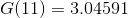 G(11)=3.04591