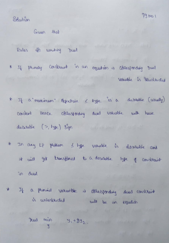 3 NO Grwen o ules uking ual * any LP Pitam y vakable r dessoble and un dual uui be an equatio Dual min ,+932.