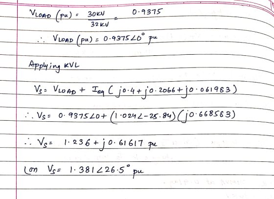 VLOAD (ru) O.9315 30Ku 32K VLDAD (pu) O 0-937S LO pu Applying KVL Ve VLO AD C o o61983 024 -25.84)o 668583) . Vs= 0 375L0+ m