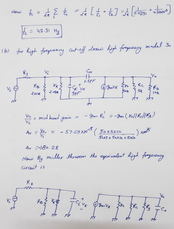 4.32x/0-3 a-029 Now 1 = 42.31 H2 Cut-off draus igh forguonoy madel S for high freyuenay Cu Vi Vo RS ISPF t 3%ろRe Sk Omlr Re 2