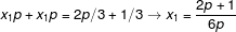 2p+1 X1p+X1p 2p/3+1/3x1 6p