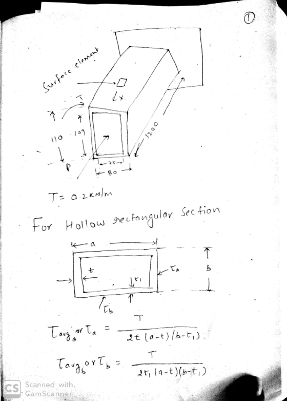Sufere element 12 T-a2KIM For ecfanguloy Sec tion Ta 2t la-t) b-t,) Ics Scanned with. GamScanner r, (a-t)(b-t
