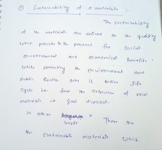 Sustainabisiy of materials Tho sustainobigih님 materia Or dlofined as pn pard for Cohich prouide to th Social oconomica onuoir