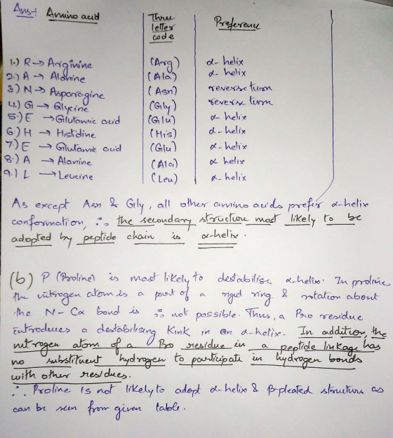 Awst Avwino aud Thre letlex code Prelerene od- helix -helix Angiaine CA-g) (Ala) 1.) R 2AAlnine 3) N Tevexse furm Sevee lumn