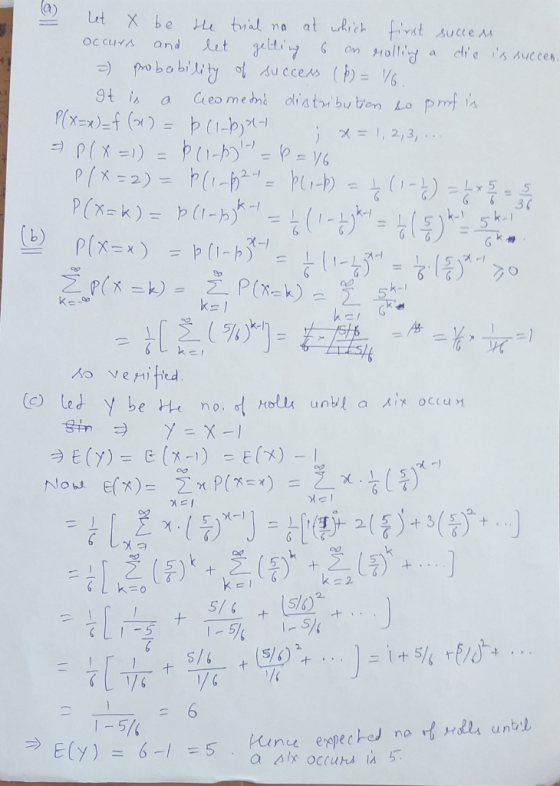 ay ヲE (y) = じ(x-1) = E(X)-1 5