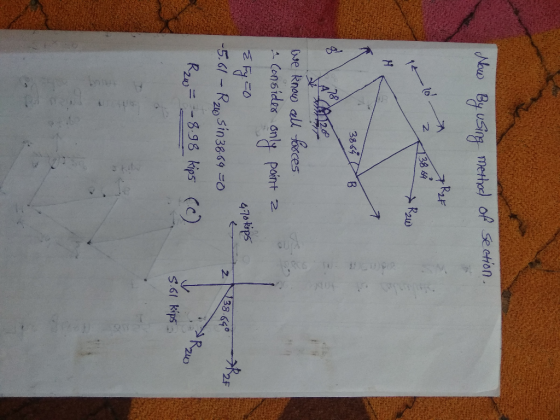 Nau Ryusig me thee) of2 Section. Prr ·ネ 386B 78 2. (onsidex only point 2 470 kips (C kips R2,--8.98 s.6t kips